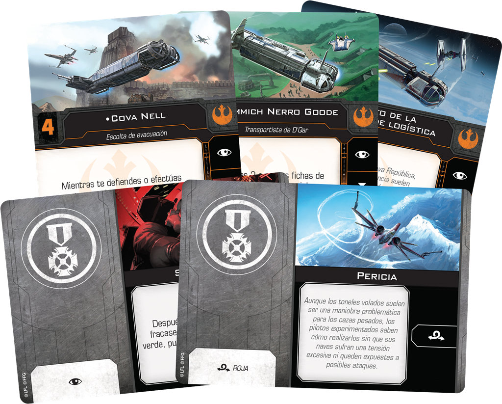 Star Wars X-Wing 2.0 : Chasseur de Classe Nantex (Séparatistes) cartes