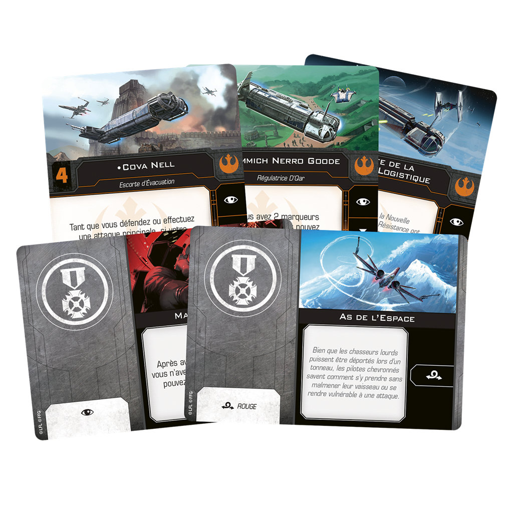 Star Wars X-Wing 2.0 : Transport de la Résistance (Résistance) cartes