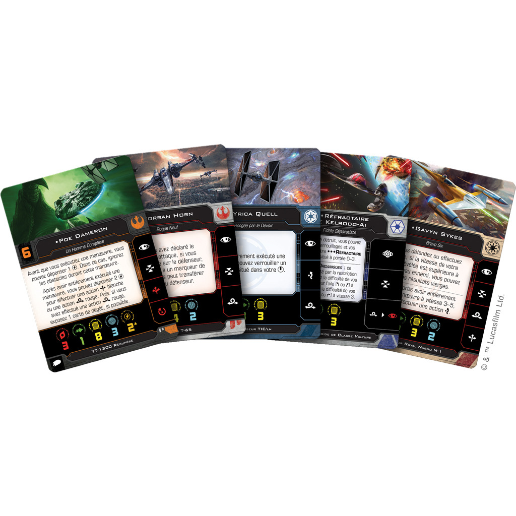 X-Wing 2.0 Hotshots & Aces II Reinforcements cartes