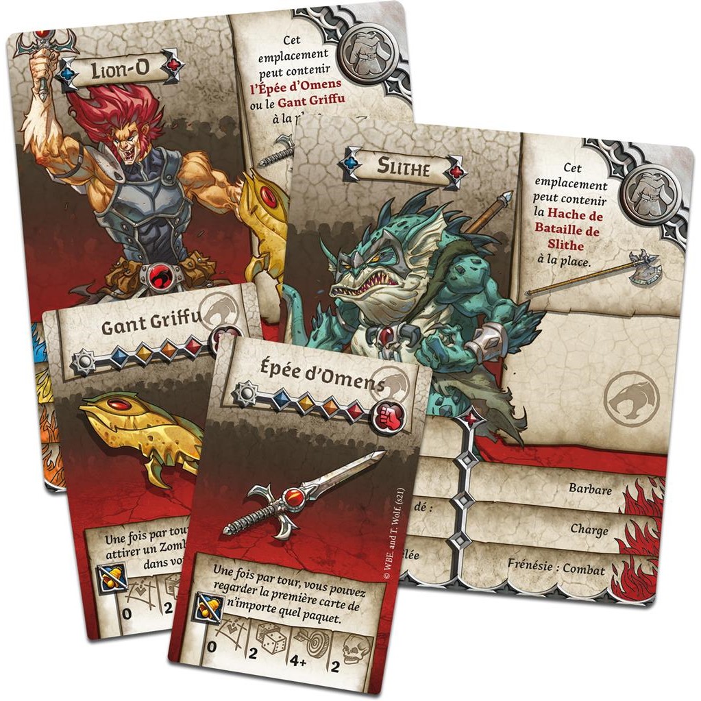 Zombicide Black Plague Thundercats Pack #1 cartes