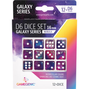 Galaxy Series -Nebula- Set de 12 Dés de 6 - 16mm