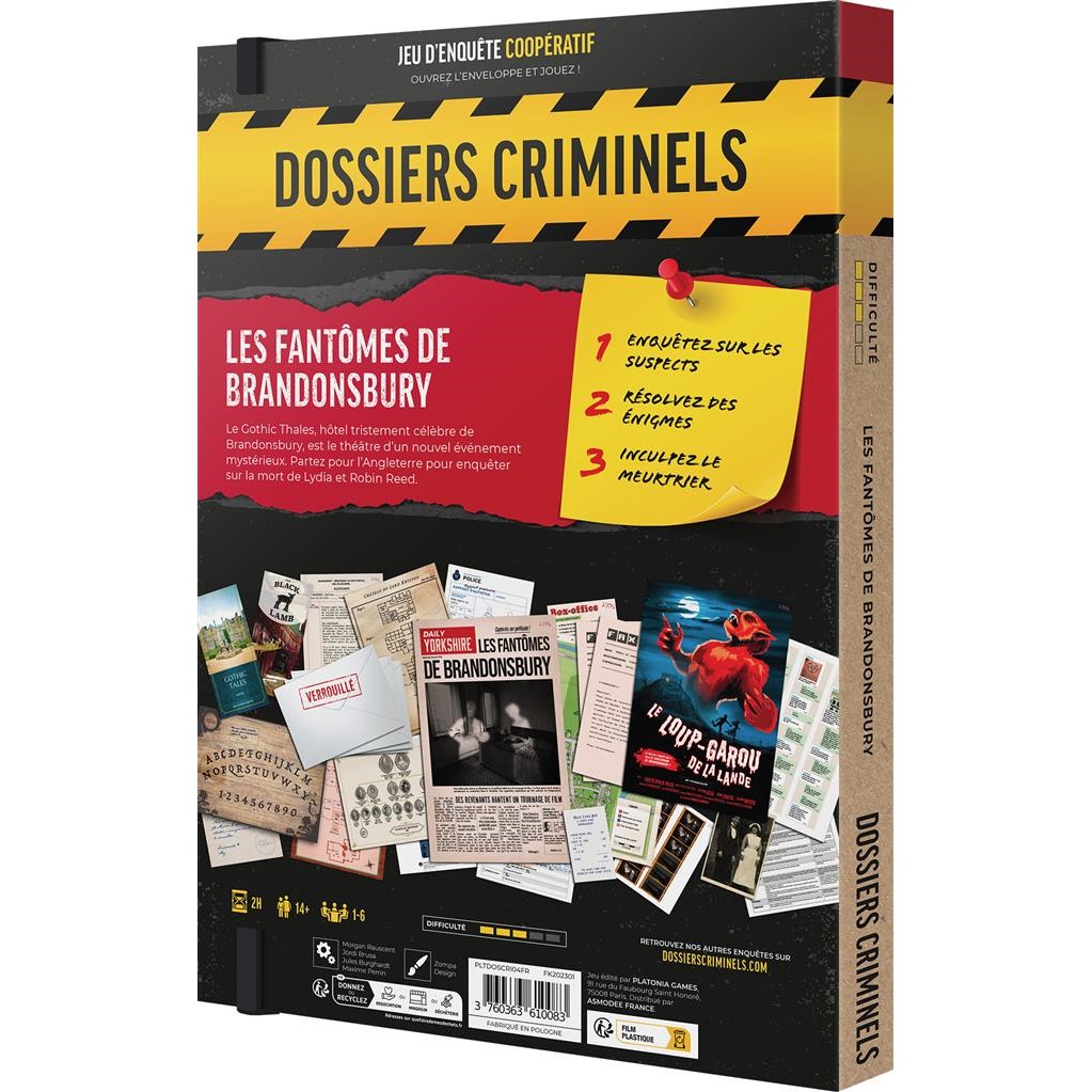 Dossiers Criminels – Les Fantômes de Brandonsbury dos