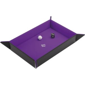 GG Magnetic Dice Tray Rectangular Black-Purple